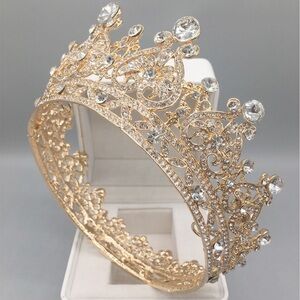 Royal queen round crown wedding king party decoration